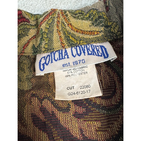 Gotcha Covered Jacket Womens Medium Multicolor Tapestry‎ Floral Blazer Made USA - Picture 2 of 7